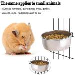 Stainless Steel Parrot Feeding Cups with Clamp