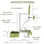 Automatic Bird Feeder with Perch for Birds