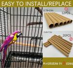 20Pcs Natural Wood Sand Perch Covers for Birds
