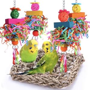 Fun Bird Toys and Hammock for Small Birds