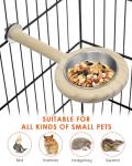 KATUMO Wooden Bird Perch and Feeding Cup