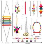 Colorful Bird Toys with Ladder and Hammock
