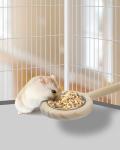 KATUMO Wooden Bird Perch and Feeding Cup