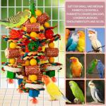 Colorful Natural Chew Toys for Large Birds