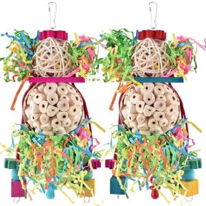 Hanging Foraging Toys for Small Parrots 2PCS
