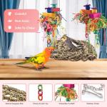 Colorful Bird Grass Swing Mat and Climbing Hammock