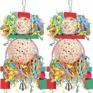 2PCS Natural Sola Ball Bird Chew Toys