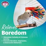 Chewable Paper Bird Toy with Colorful Sticks