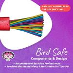 Chewable Paper Bird Toy with Colorful Sticks