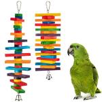 Colorful Wooden Bird Toys for Small Parrots