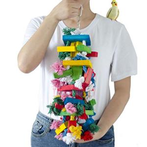 Deloky Multicolored Wooden Chew Toy for Birds