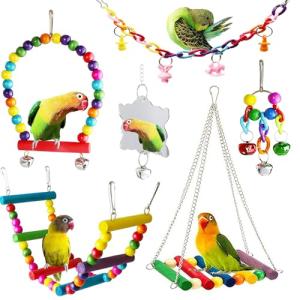Bird Toy Set for Parakeets and Cockatiels