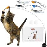 Whiskertons Interactive Bird Cat Toy Set