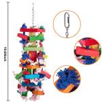 Deloky Multicolored Wooden Chew Toy for Birds