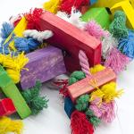 Deloky Multicolored Wooden Chew Toy for Birds