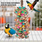 Multicolored Wooden Bird Chewing Toy for Macaws