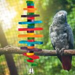 Colorful Wooden Bird Toys for Small Parrots