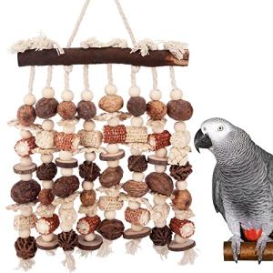Deloky Extra Large Natural Wooden Parrot Toy