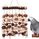 Deloky Extra Large Natural Wooden Parrot Toy