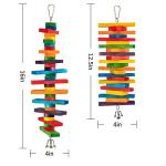 Colorful Wooden Bird Toys for Small Parrots