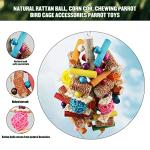Kewkont Natural Bird Toys for Large Parrots