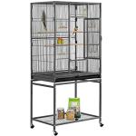 Large Wrought Iron Bird Cage with Stand
