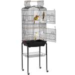 64-Inch Open Top Bird Cage with Rolling Stand