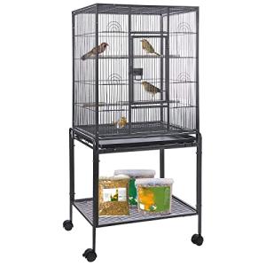Large Wrought Iron Bird Flight Cage with Stand