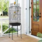 64-Inch Open Top Bird Cage with Rolling Stand