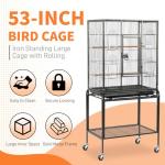 VINGLI 53-inch Large Rolling Bird Cage