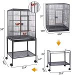 Large Wrought Iron Bird Flight Cage with Stand