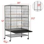 Large 52-Inch Steel Bird Cage with Stand