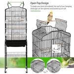 64-Inch Open Top Bird Cage with Rolling Stand