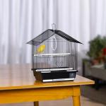 Parakeet Manor Bird Cage with Handle, Black