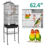 64-Inch Open Top Bird Cage with Rolling Stand