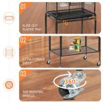 VINGLI 53-inch Large Rolling Bird Cage