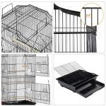 64-Inch Open Top Bird Cage with Rolling Stand