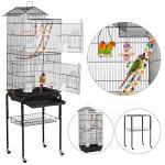 64-Inch Open Top Bird Cage with Rolling Stand
