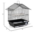 Parakeet Manor Bird Cage with Handle, Black