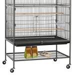 Large 52-Inch Steel Bird Cage with Stand