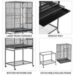 Large Wrought Iron Bird Cage with Stand