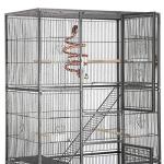 Extra Large Metal Parrot Cage 69-Inch Black