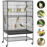 Large 52-Inch Steel Bird Cage with Stand