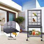Large Wrought Iron Bird Flight Cage with Stand