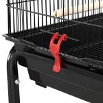 64-Inch Open Top Bird Cage with Rolling Stand