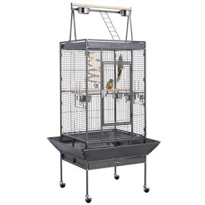 Rolling 69-inch Wrought Iron Large Bird Cage