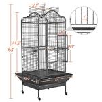 Large Open Play Top Bird Cage with Wheels