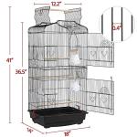 41-Inch Open Top Bird Cage for Small Pets