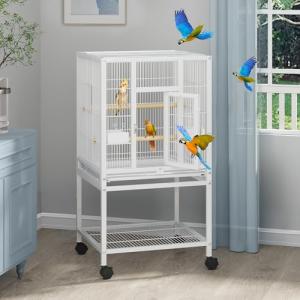 YITAHOME 41" Metal Bird Cage with Rolling Stand