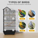 Spacious 62-Inch Metal Bird Cage with Stand